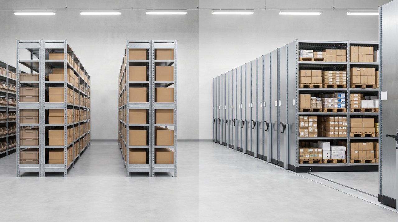 Static Shelving vs Mobile Racking: Full Comparison