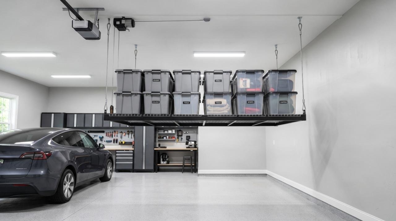 Overhead Garage Storage Racks That Can Be Lowered
