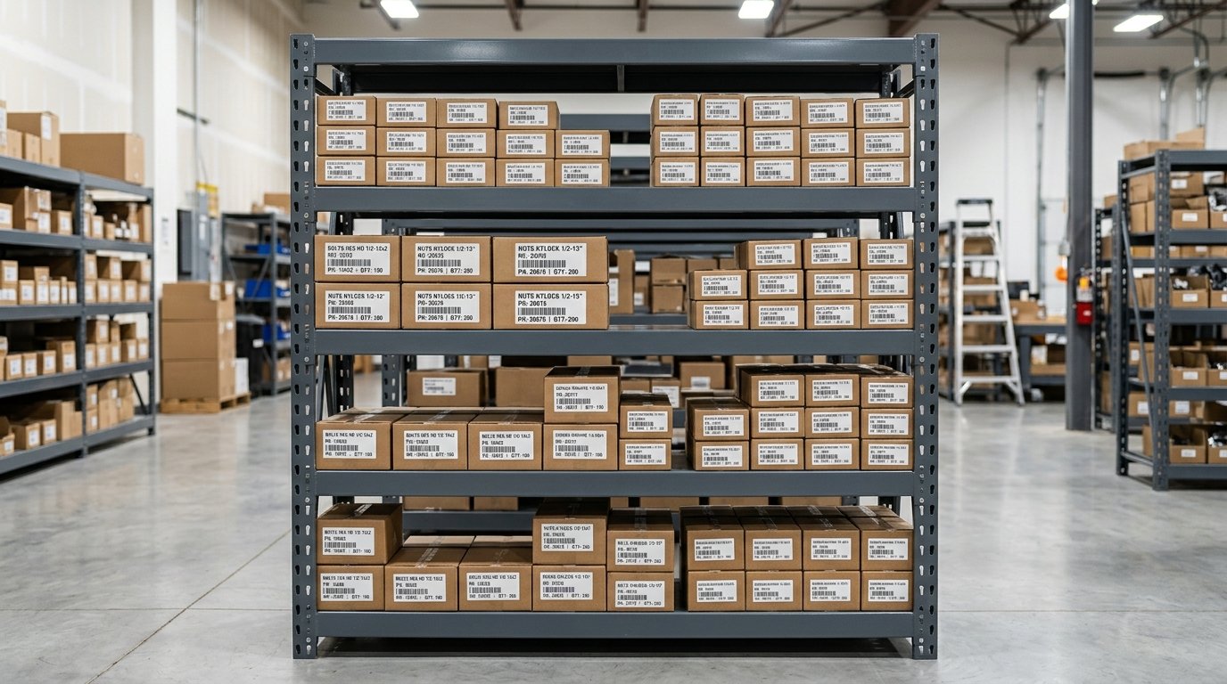 Commercial metal shelving units with heavy steel gauge posts