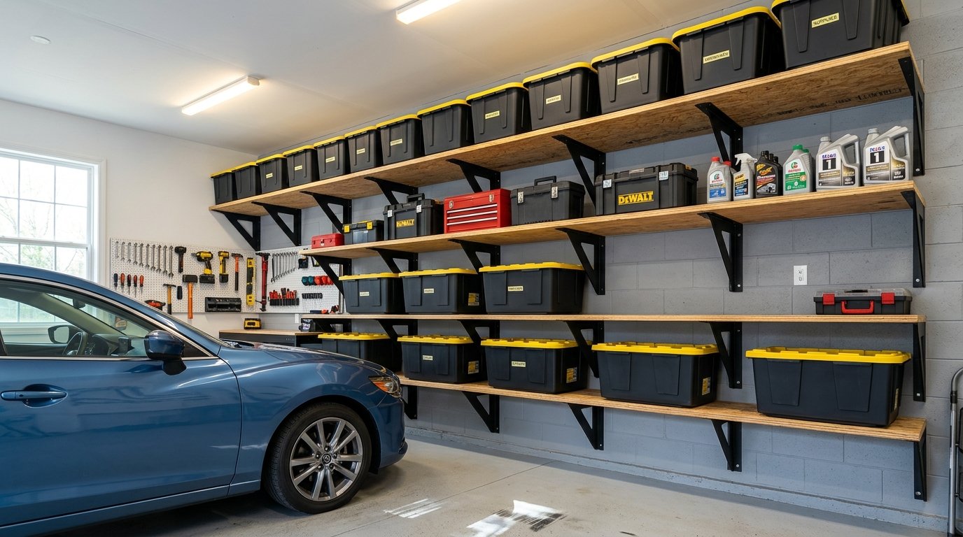Garage Wall Shelves: Stud Mounting and Load Capacity Guide