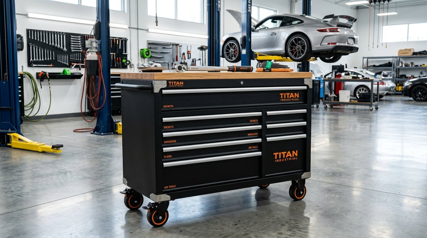 Rolling Tool Cabinet: Steel Gauge and Caster Guide