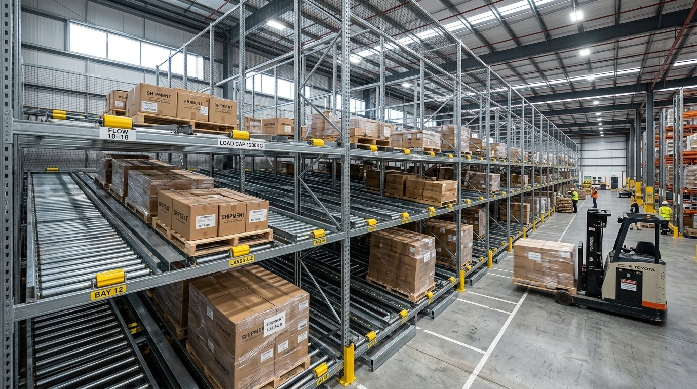 Pallet Flow Racking System: FIFO Gravity Lane Engineering Guide