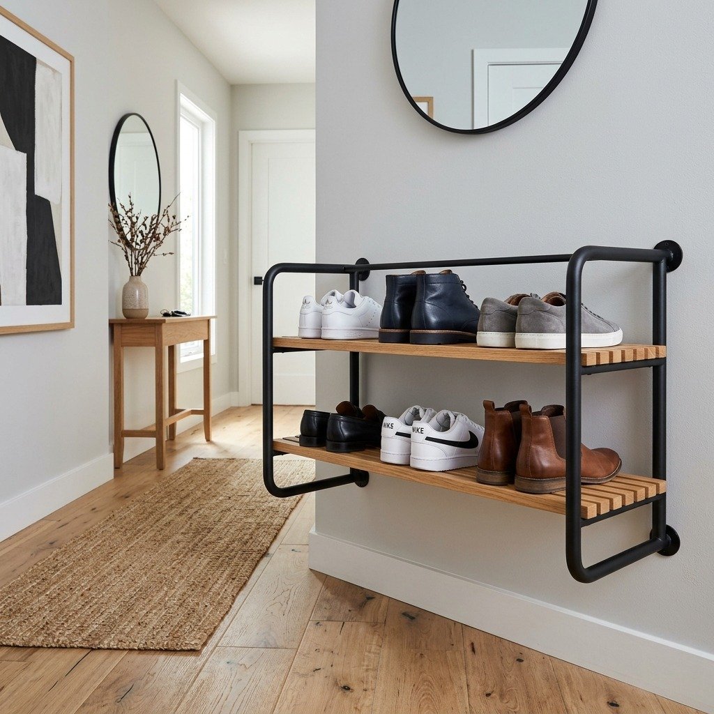 Wall Mounted Shoe Rack: Types, Stud Anchoring & Spacing Guide